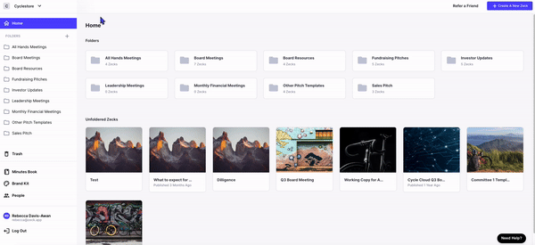 Navigating the Homepage